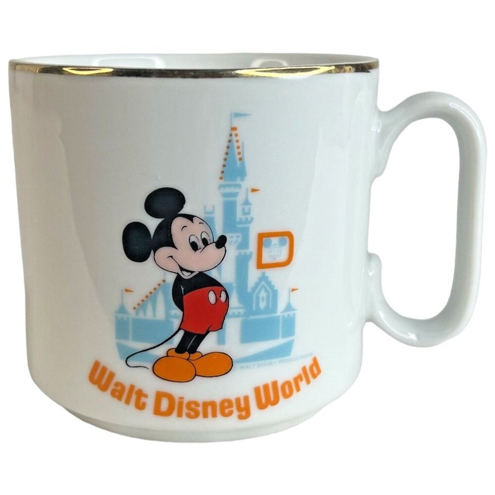Walt Disney‎ World Mickey Mouse Mug Cinderella Castle Disney Productions Japan